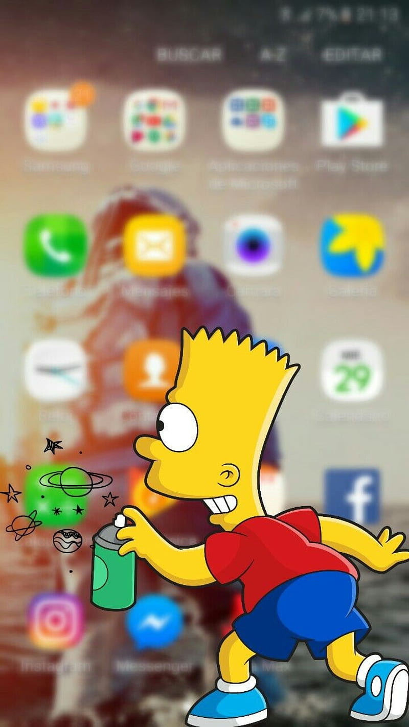 Simpson iPhone, apple, bart, menu, HD