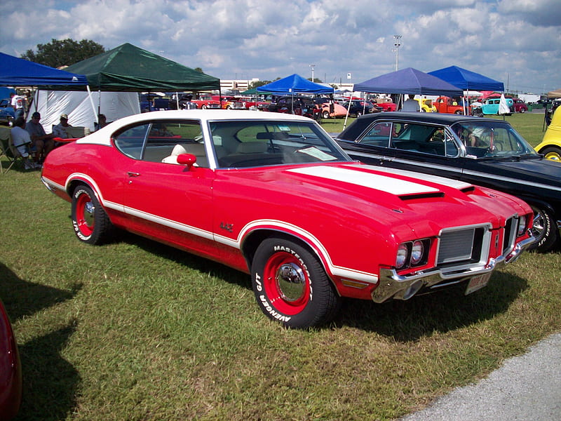 Olds-442, Classic, 442, Red, Gm, HD wallpaper
