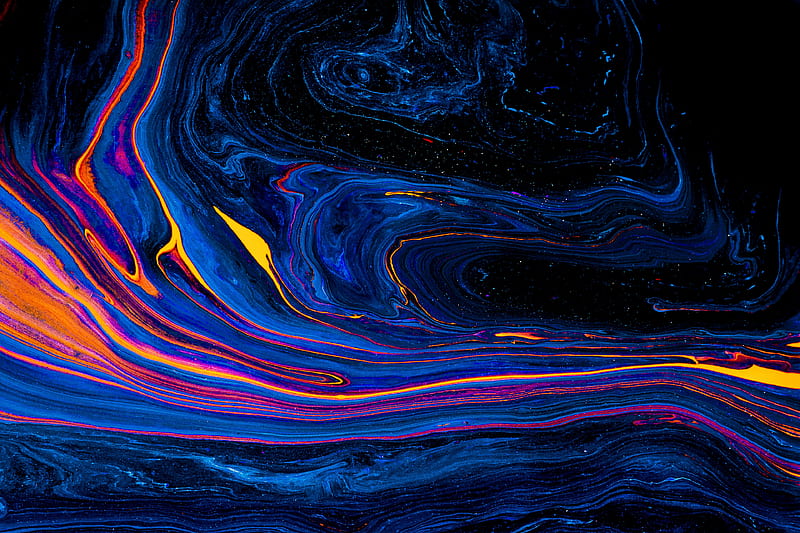 paint, colorful, abstraction, liquid, stains, HD wallpaper
