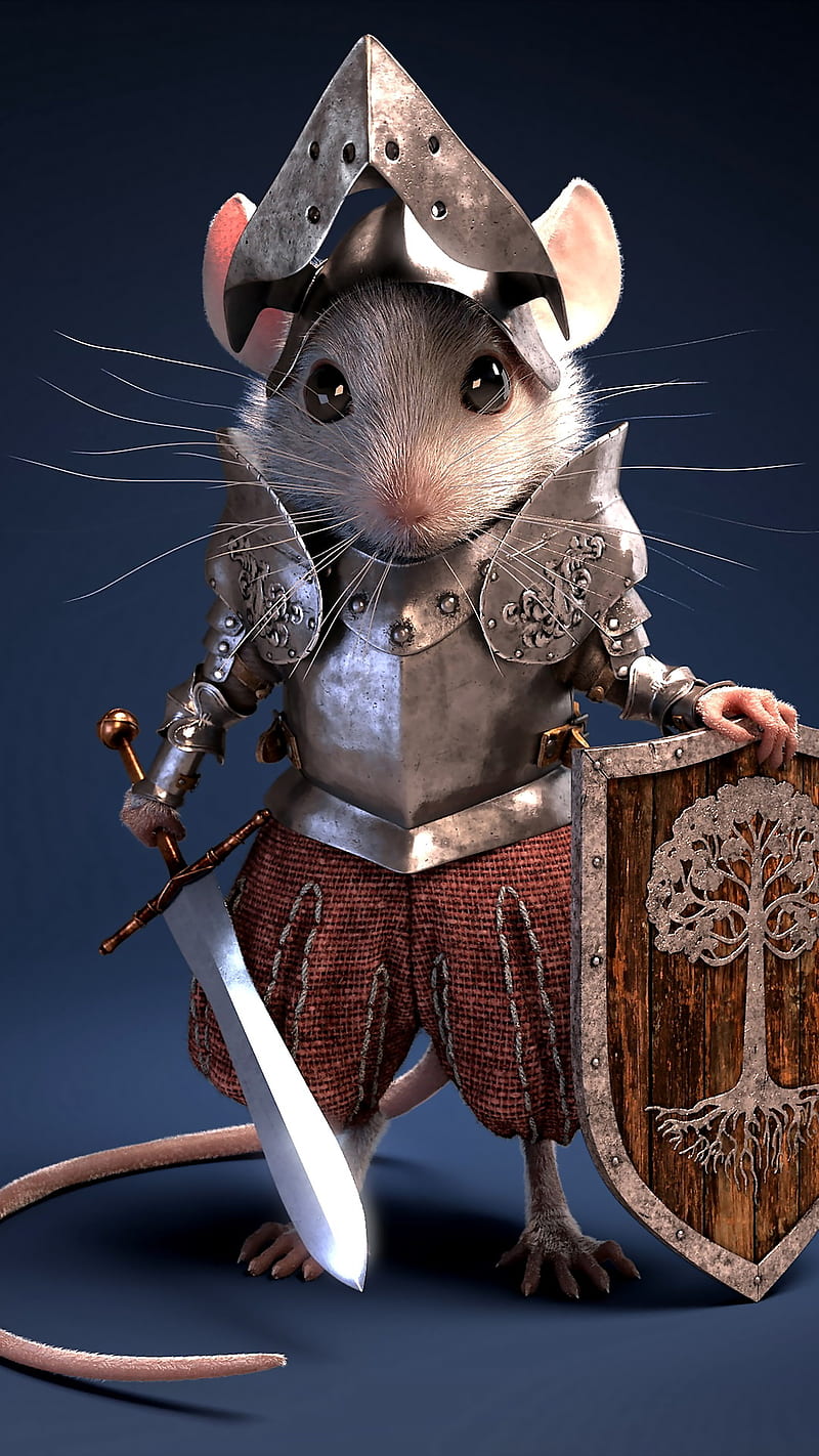 Mice Knight, desenho, art, painting, colors, landscape, awesome, stylish, attractive, admirable, HD phone wallpaper