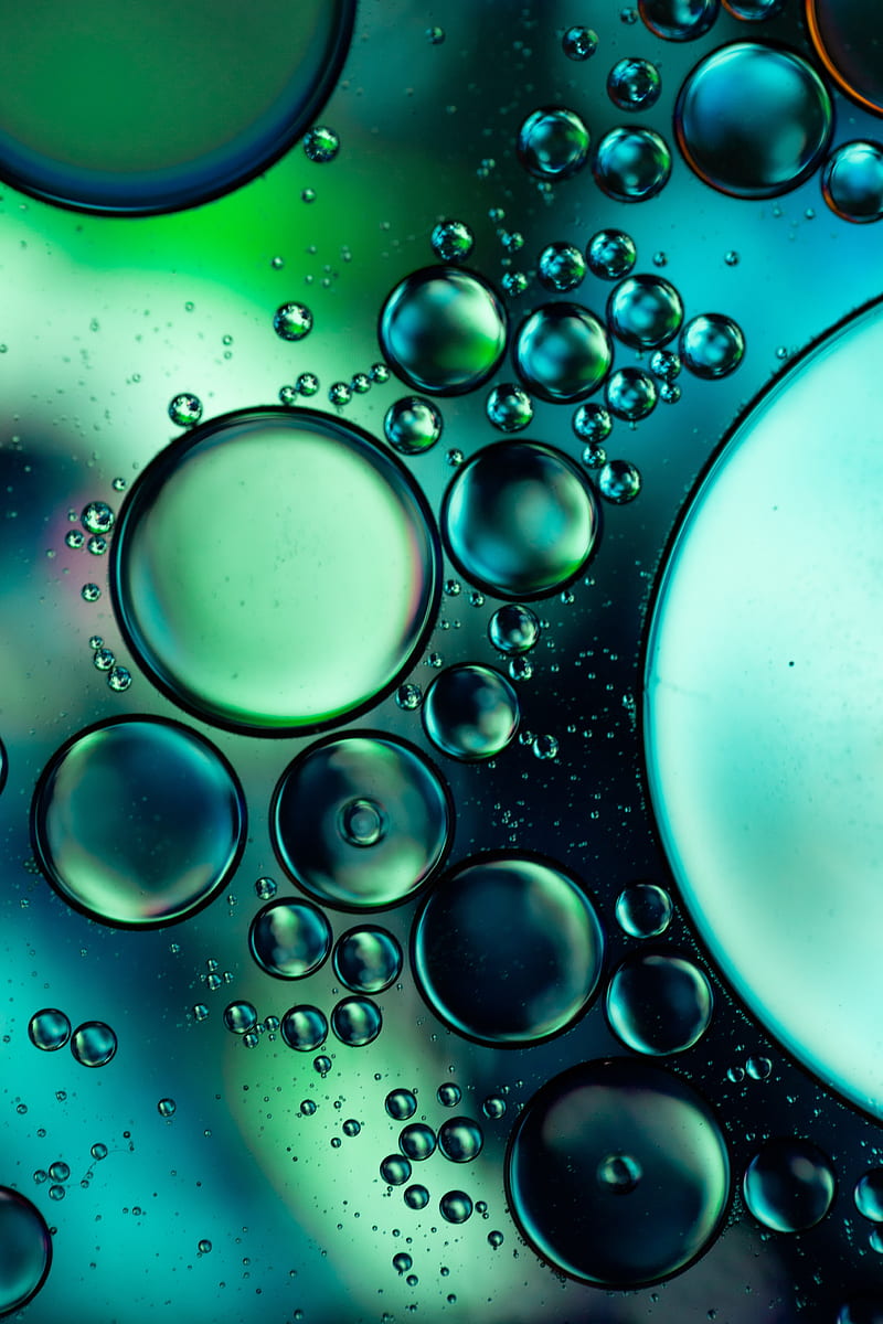 Bubbles, liquid, oil, circles, macro, HD phone wallpaper | Peakpx