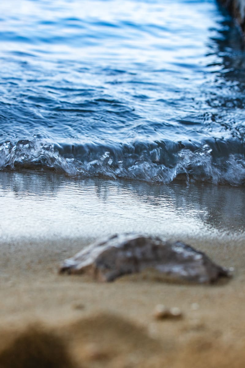 Coast, sand, waves, sea, blur, HD phone wallpaper | Peakpx