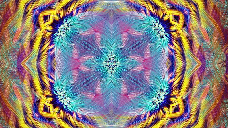Abstract, Kaleidoscope, Colors, Guillochis, HD wallpaper