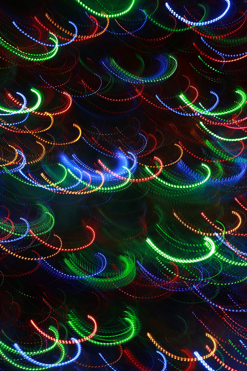 lights, colorful, abstraction, blur, long exposure, HD phone wallpaper
