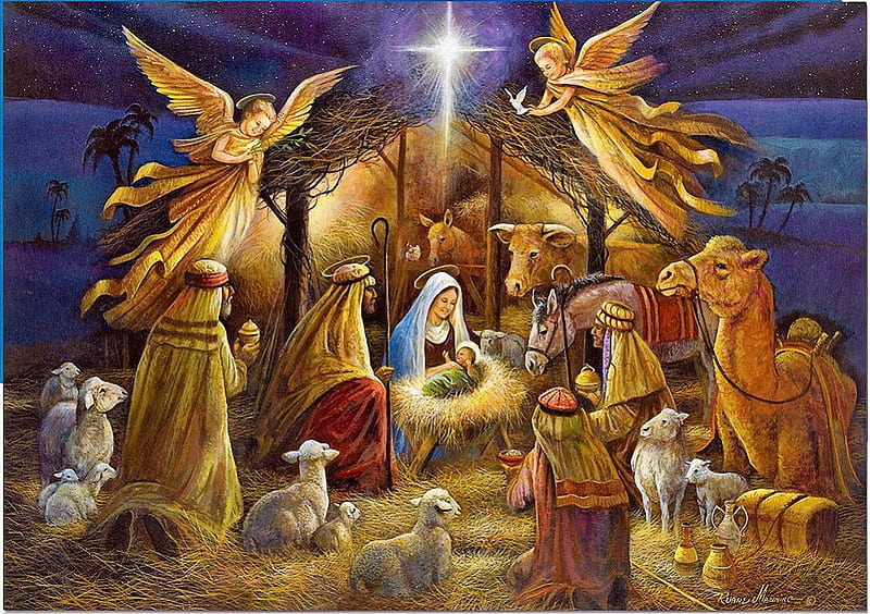 Nativity, bethlehem, christ, jesus, HD wallpaper