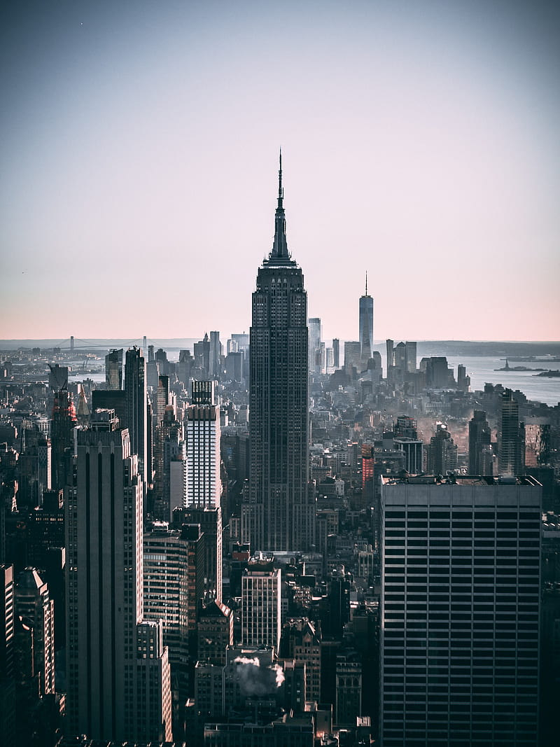 city, skyscraper, metropolis, new york, HD phone wallpaper