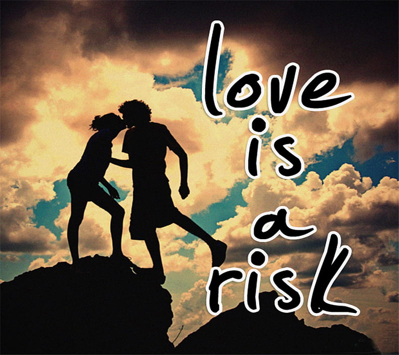 Love Is A Risk, couple, risky love, HD wallpaper