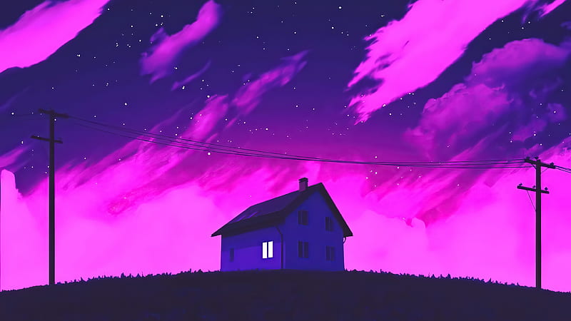 Cool Lonely House Art, HD wallpaper