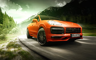 Porsche Cayenne Coupe Techart 2020 Luxury Car Poster, HD wallpaper