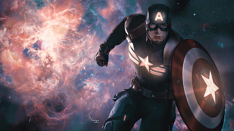 Poster of Captain America, HD wallpaper