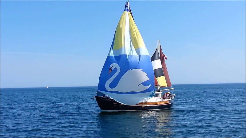 Fisher 34, Motorsailer Sailing Lake Ontario, Canada, Sails, Boat, Lake Ontario, Canada, Sailing, HD wallpaper