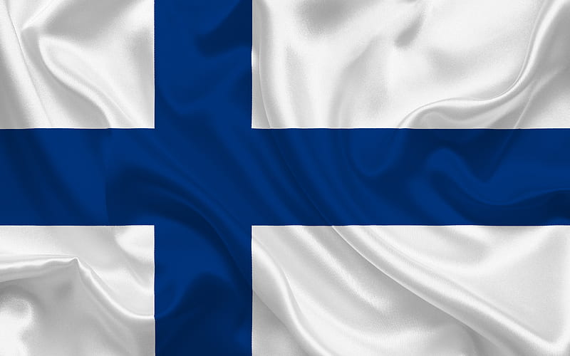 Finnish flag, Finland, Europe, flag of Finland, European flags, HD wallpaper