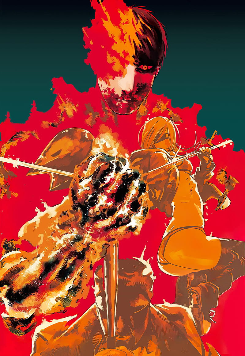 Fire Punch Vol 4, agni, art, chainsaw man, fire punch, manga, tatsuki fujimoto, HD phone wallpaper