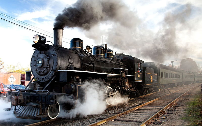 Steam Train, coal, steam, train, smoke, HD wallpaper