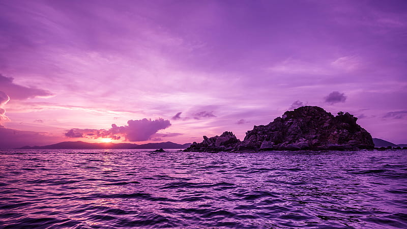 Pelican Island Sunset, sunset, island, nature, HD wallpaper