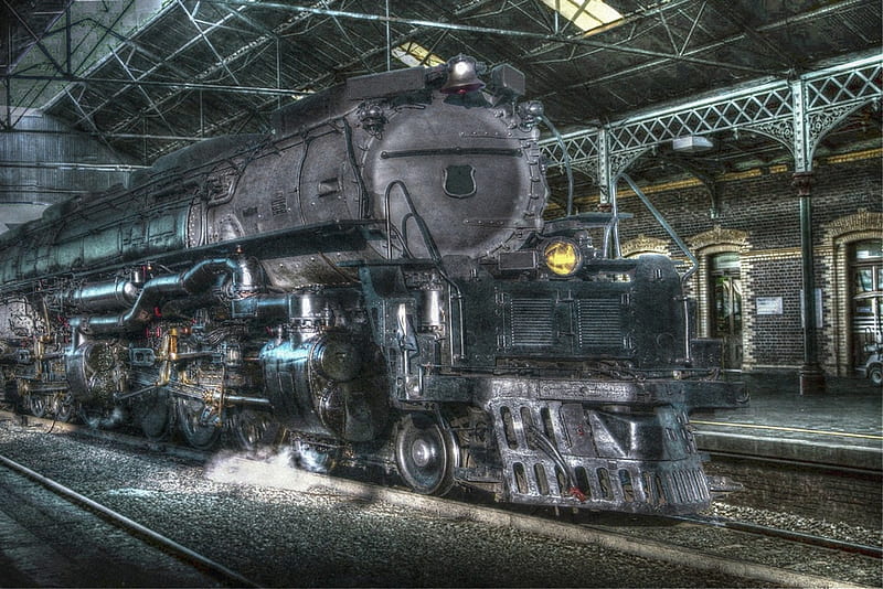 Steampunk Locomotion, art, locomotive, steam, railways, HD wallpaper