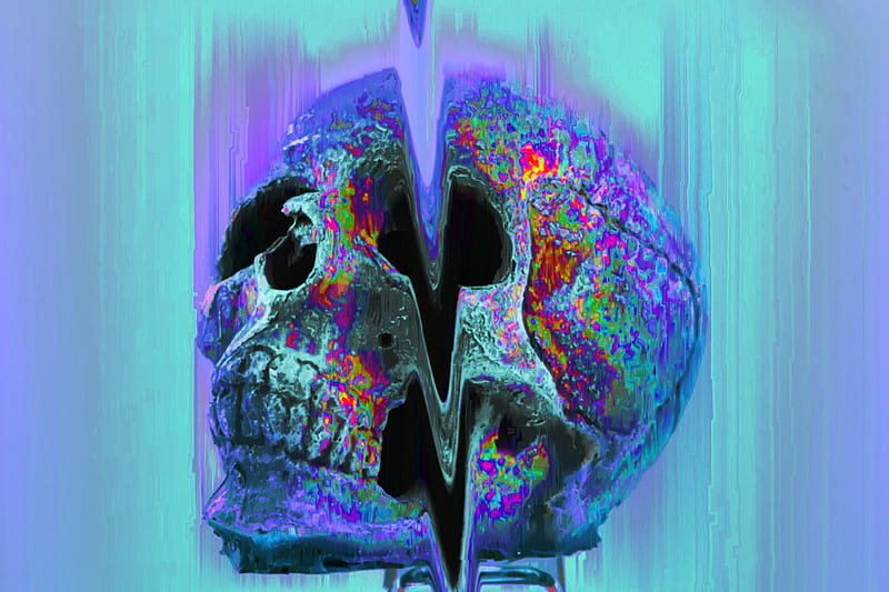 Chemical Skull, art, artwork, color, cult, cyberpunk, digital, glitch,  psychedelic, HD wallpaper | Peakpx