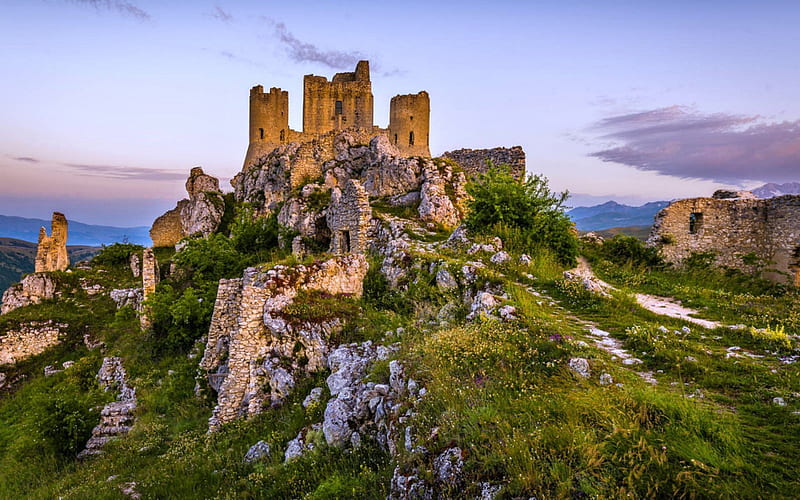 Castle Ruins, Ruins, Hill, Architecture, Medieval, HD wallpaper