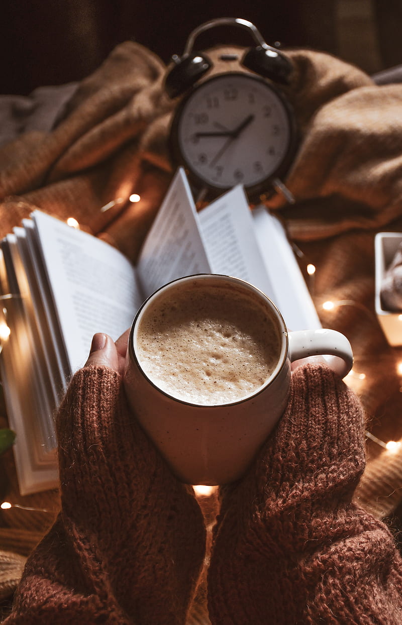 Time , books, coffee, cup, good, good mornig, love, morning, HD phone wallpaper