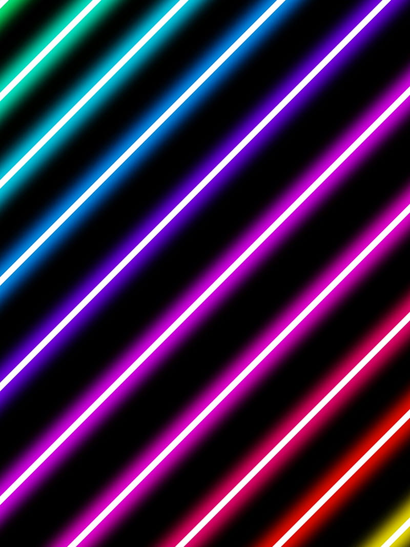 Neon lines, neon, rainbow, HD phone wallpaper