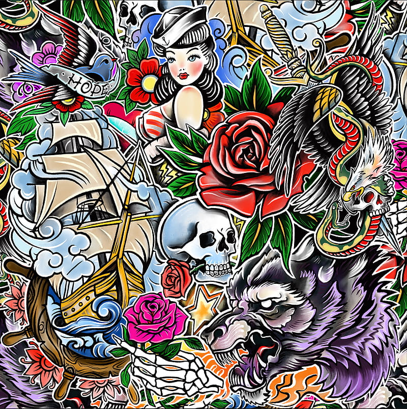 Create a traditional style tattoo or illustration for you, HD phone  wallpaper | Peakpx