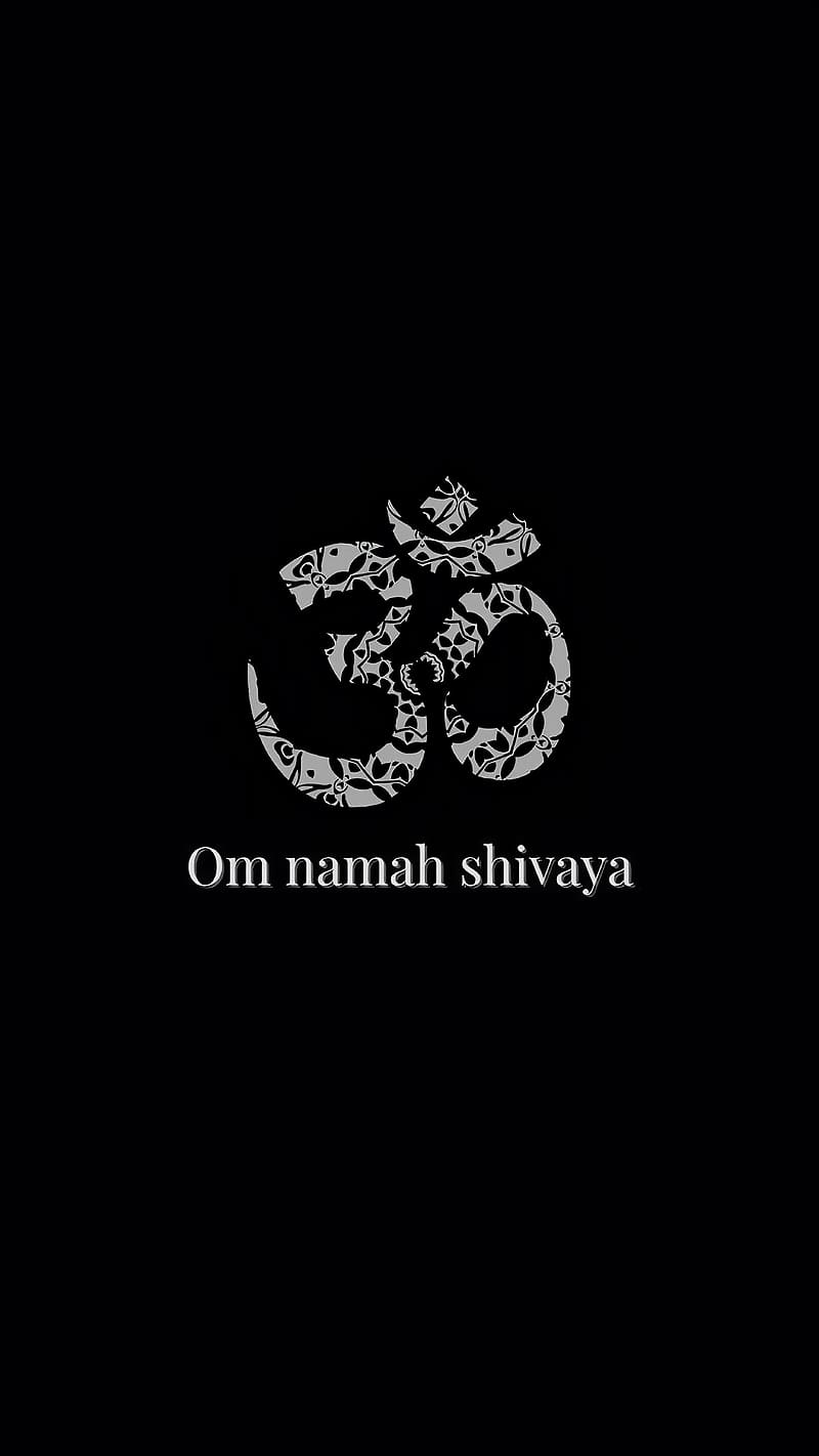 Om Namah Shivaya , blackbackground, shiva, mantra, HD phone wallpaper