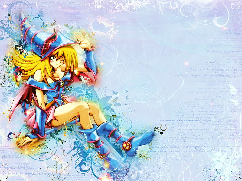 Dark Magician Girl, series, yu-gi-oh, anime, HD wallpaper