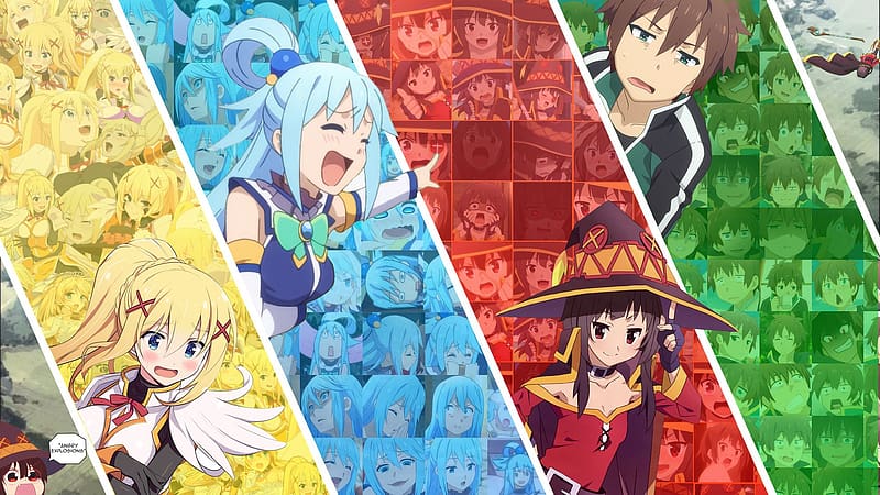 Anime, Darkness (Konosuba), Konosuba God’S Blessing On This Wonderful World!!, Aqua (Konosuba), Megumin (Konosuba), Kazuma Satou, Lalatina Dustiness Ford, HD wallpaper