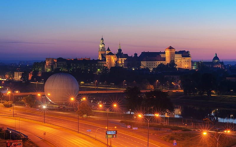 Wawel in Cracow, wawel, cracow, poland polish, view, palace, panorama, royal palace, royal, scenery, HD wallpaper
