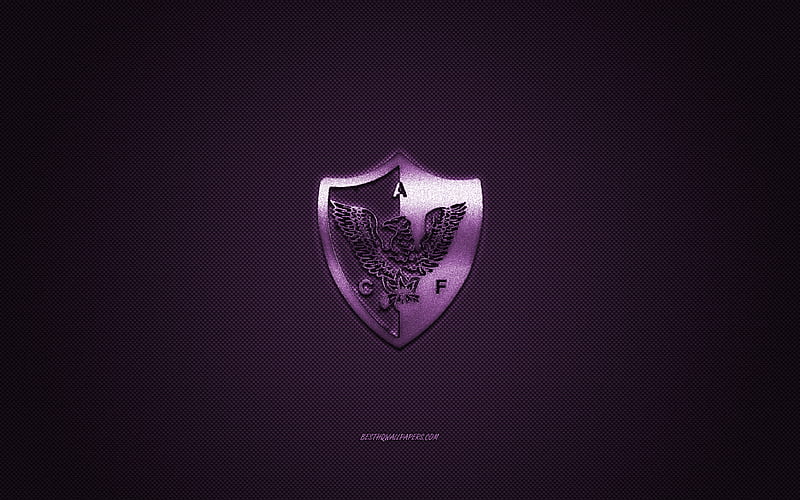 Centro Atletico Fenix logo, geometric art, Uruguayan football club, purple  background, HD wallpaper