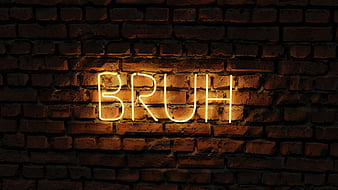 Light Bruh On Brick Wall Bruh, HD wallpaper