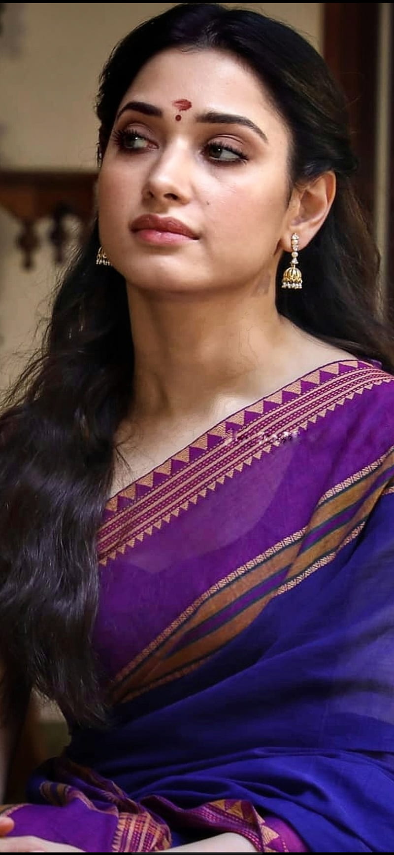 Tamanna Bhatia, actress, beauty, heroine, kollywood, south, tamanna, tamil, telugu, tollywood, traditional, HD phone wallpaper