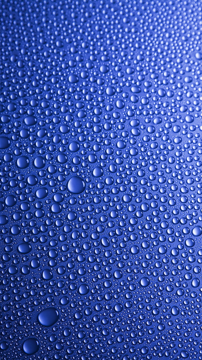 Blue Drops, abstract, background, bubbles, water, HD phone wallpaper