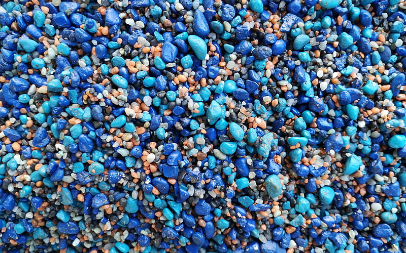 blue pebbles texture, blue stones texture, background with blue pebbles, blue stones, blue pebbles, HD wallpaper