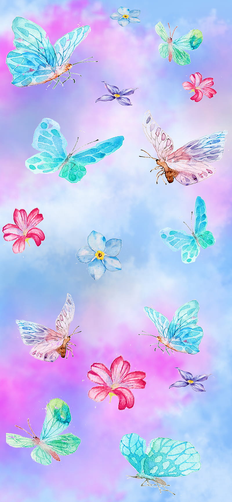 Mariposa, azul, azul, iphone, mariposa, melesao, rosado, rosa, samsung,  Fondo de pantalla de teléfono HD | Peakpx