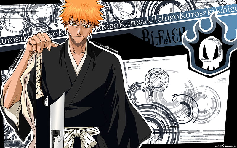 Bleach, cool, swords, skull, chill, HD wallpaper | Peakpx