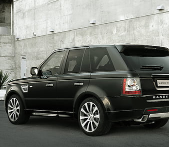 Range Rover, 4wd, back, black, land rover, esports, suv, tail light, HD wallpaper