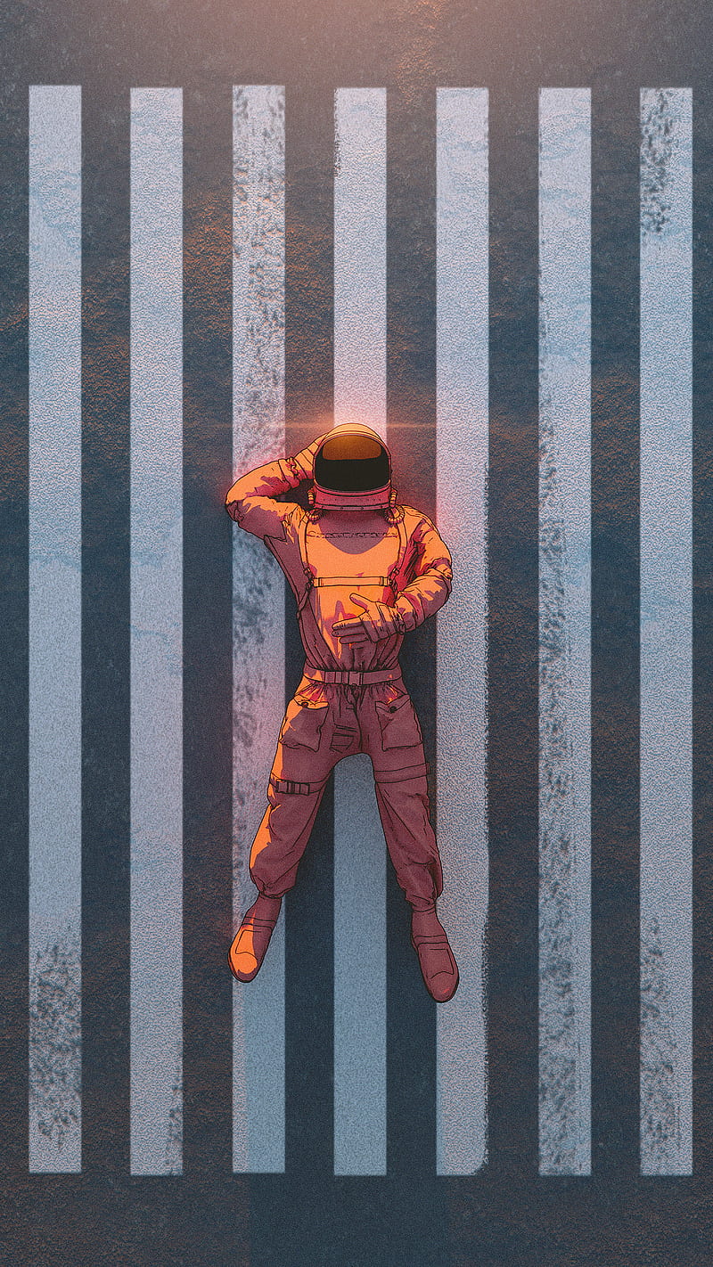 HD astronaut orange wallpapers | Peakpx