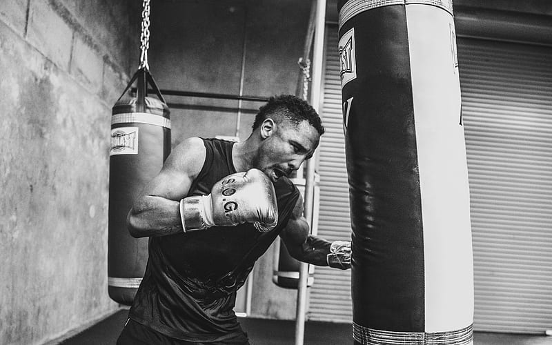 Andre Ward, American boxer, boxing, training hall, WBO, boxing pear, training, Olympic champion, HD wallpaper