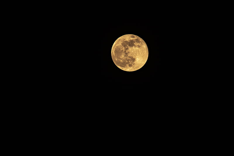 moon, full moon, night, sky, black, HD wallpaper