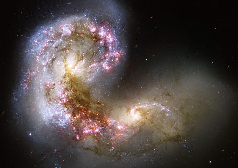 The Antennae galaxies, Galaxies, Hubble , Space, HD wallpaper