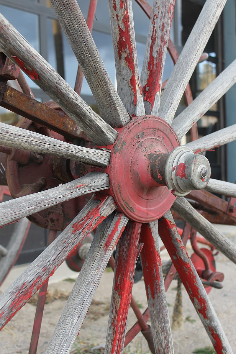 Wagon Wheel, antique, colorado, old, wild west, HD phone wallpaper