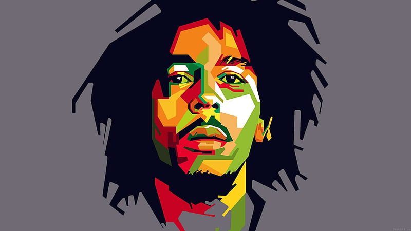 Artsy Bob Marley, bob marley, art, rasta, stoner, HD wallpaper