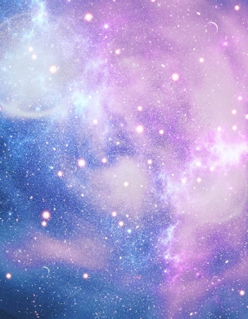 pink and blue space, galaxy, nebula, star, stars, tablet, HD phone wallpaper