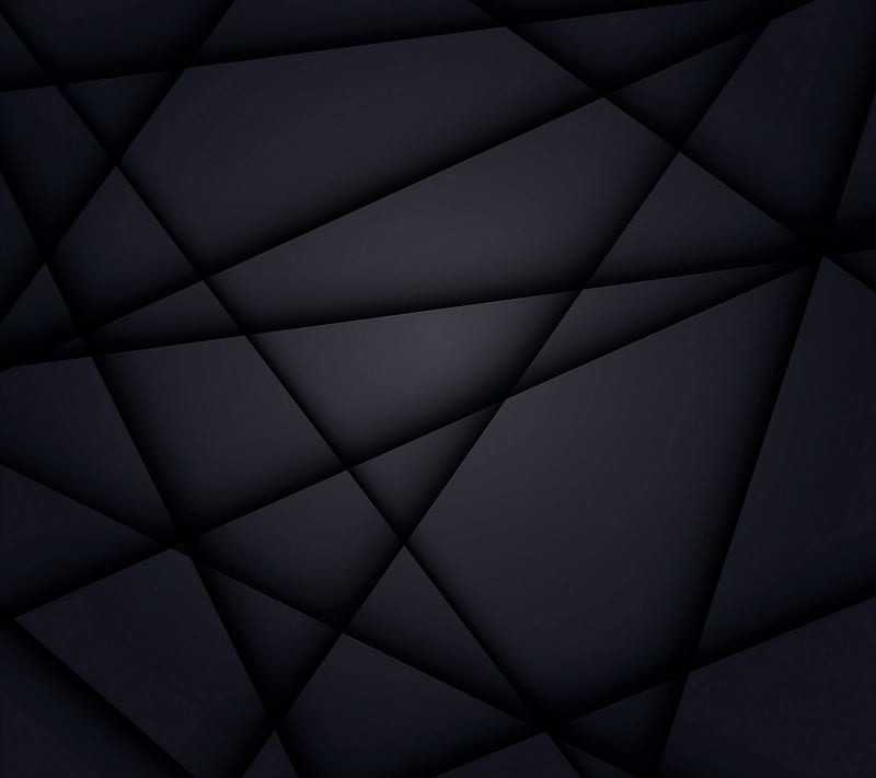 The Black One, dark, glow, lines, polygon, shades, shadows, shine, HD wallpaper