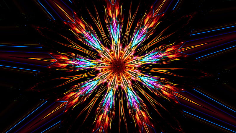 Kaleidoscope Colorful Artistic Digital Abstract, HD wallpaper