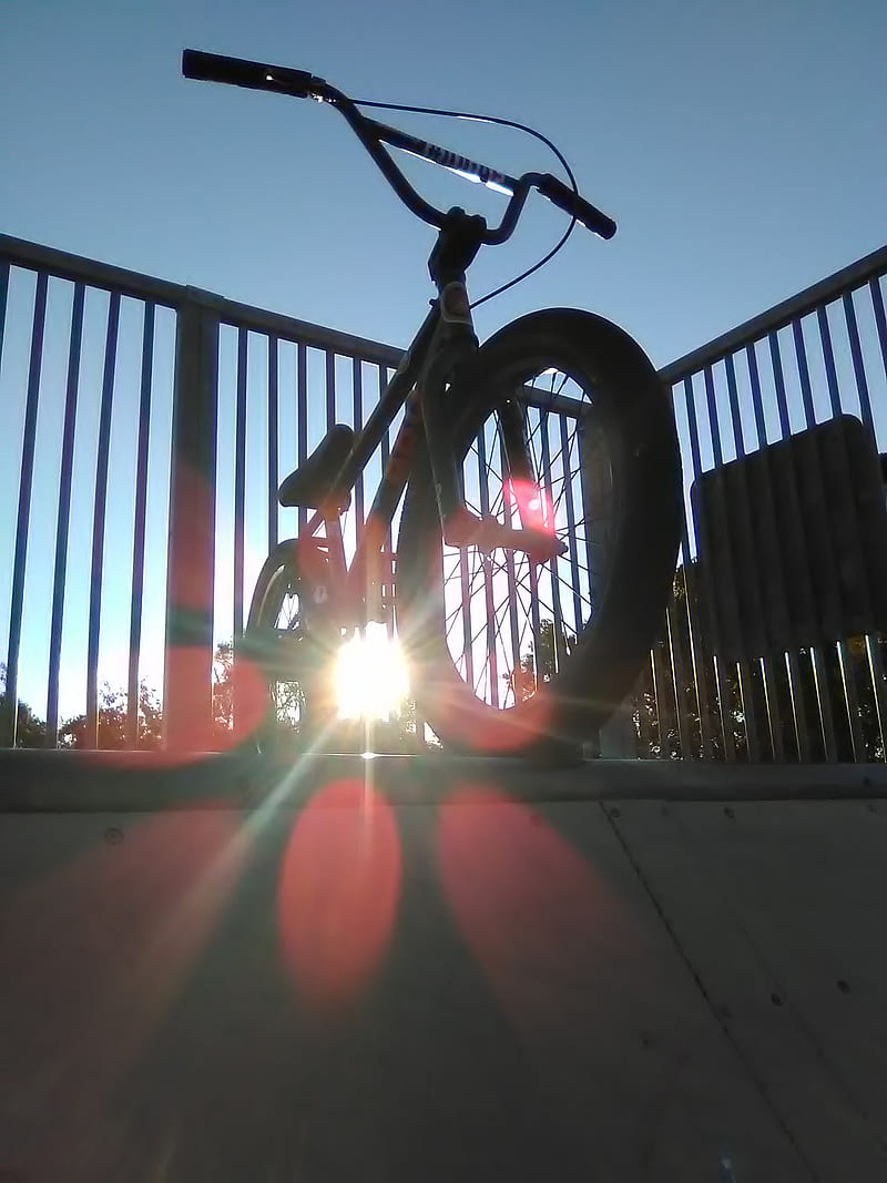 Sunday BMX 2, sun, bike, sky, HD phone wallpaper