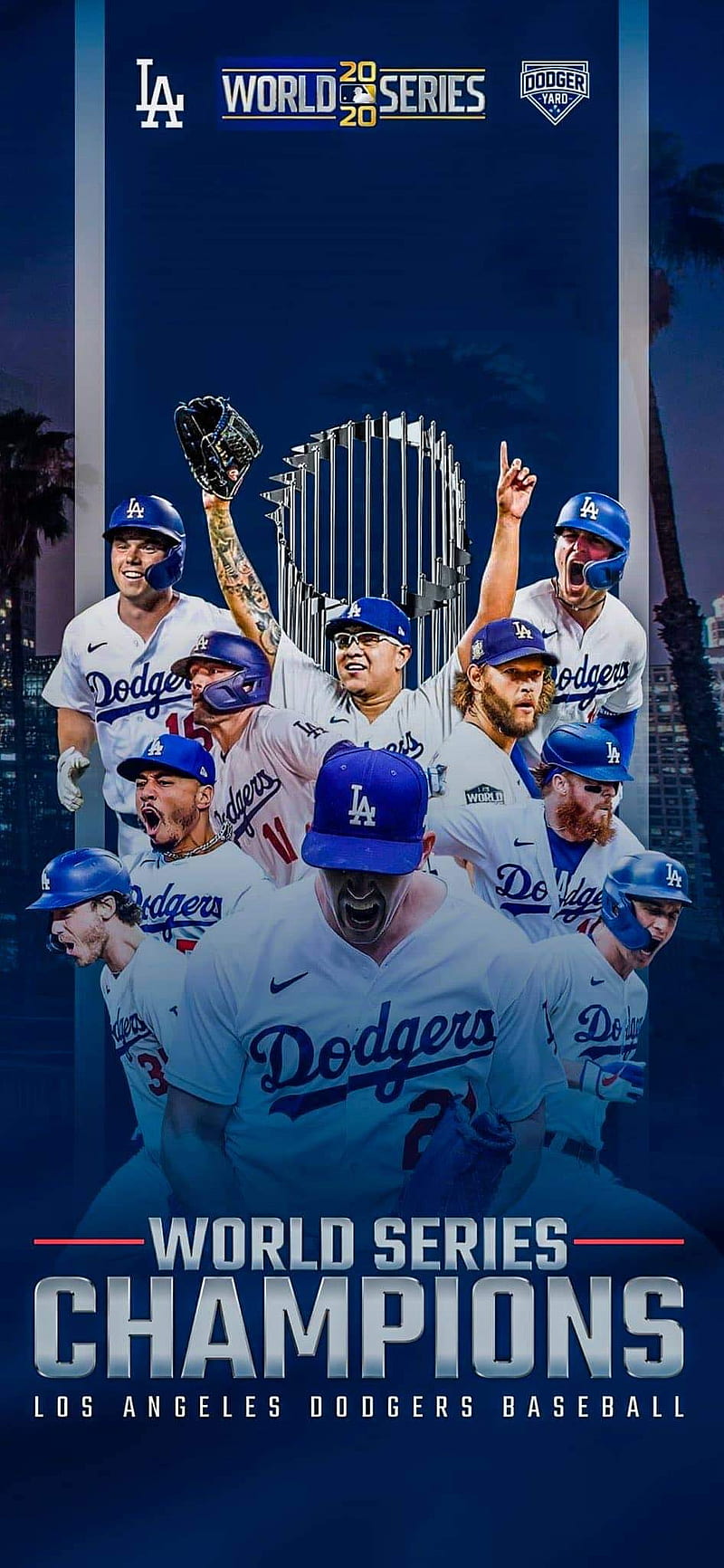 LA Dodgers, la dodgers, mlb, world champions, HD phone wallpaper