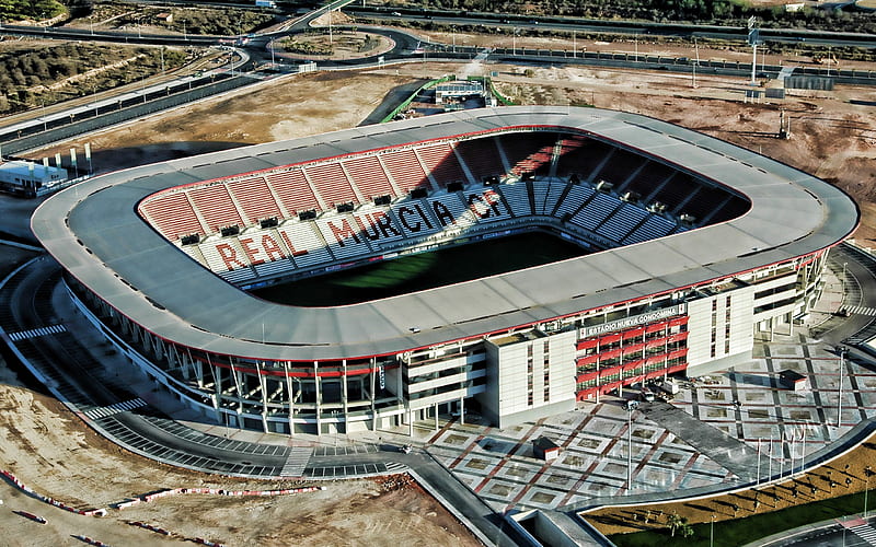 Murcia stadium, Spanish Football Stadium, Real Murcia Stadium, New Stadiums, La Liga Stadiums, Murcia, Spain, HD wallpaper