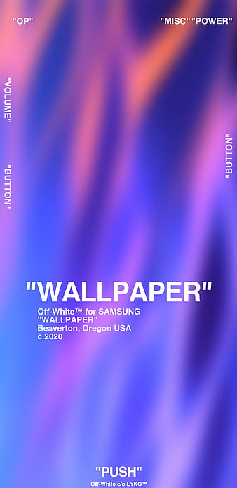 ✖️ Off-White Brand Wallpaper - Purple Spray Black Background for Phone